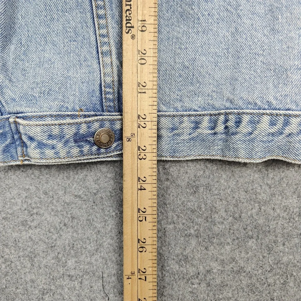 Vintage Gap Jacket Mens Small Blue Denim‎ Bomber Trucker Light Wash 90s